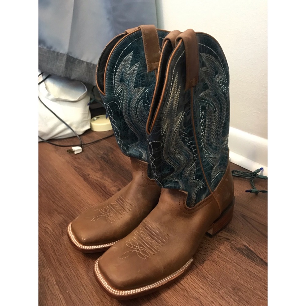 JB Dillon Blue Heeled Boots